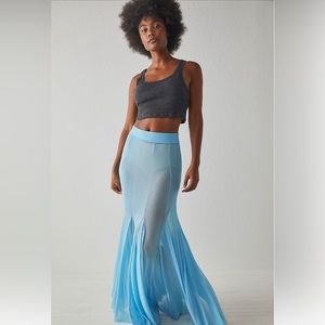 💙NWOT Free People Mesh Skirt Blue Size S💙